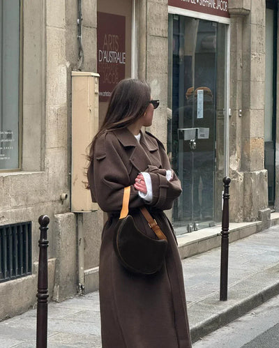 ANNA | Long Wol Trenchcoat