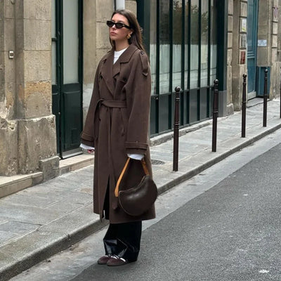 ANNA | Long Wol Trenchcoat