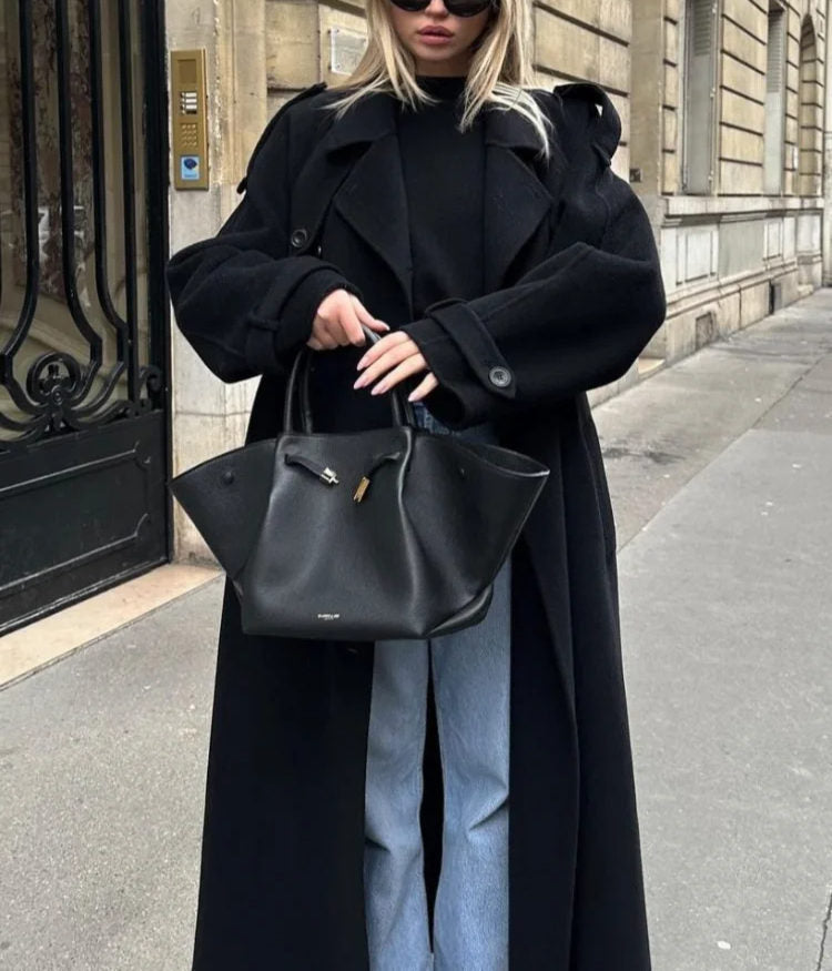 ANNA | Long Wol Trenchcoat